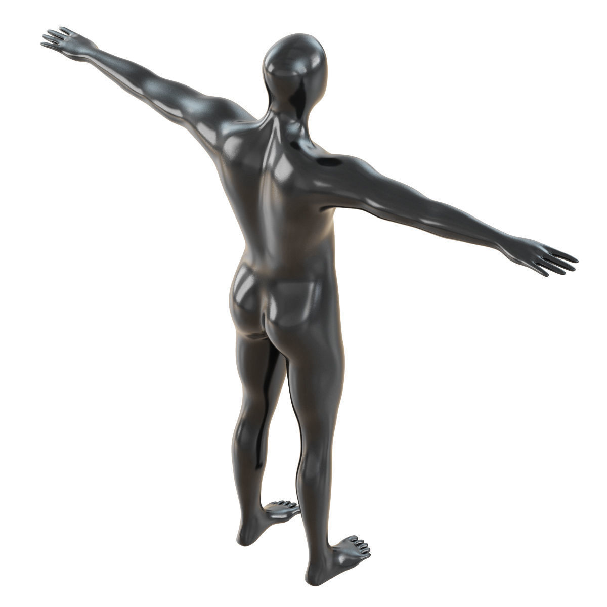 Male mannequin in T-pose 3D model_3