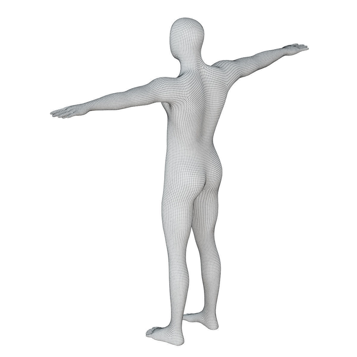 Male mannequin in T-pose 3D model_6
