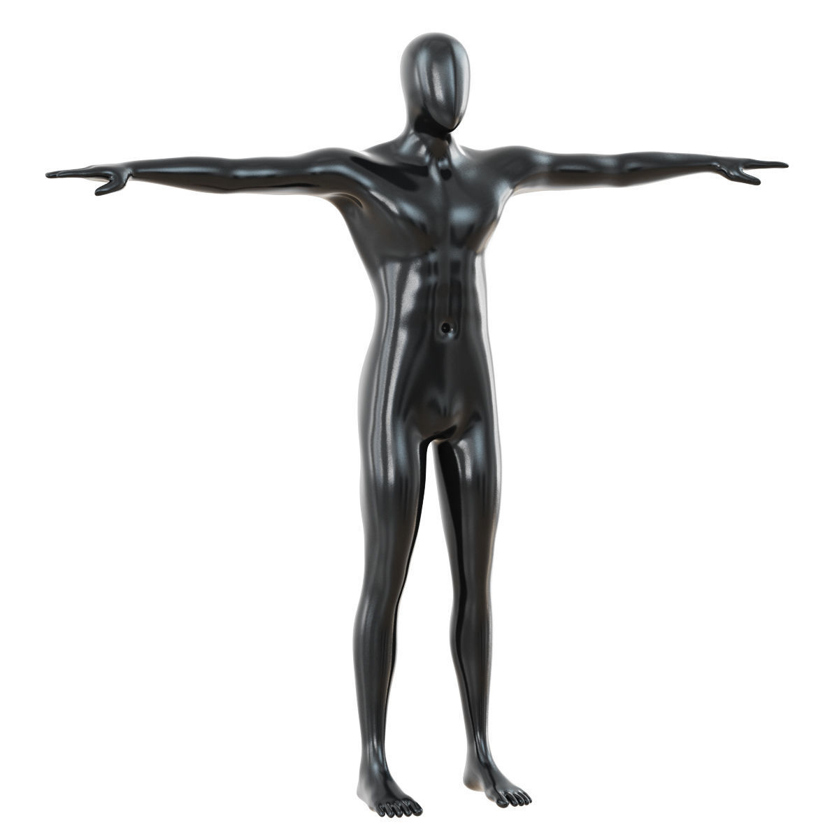 Male mannequin in T-pose 3D model_1