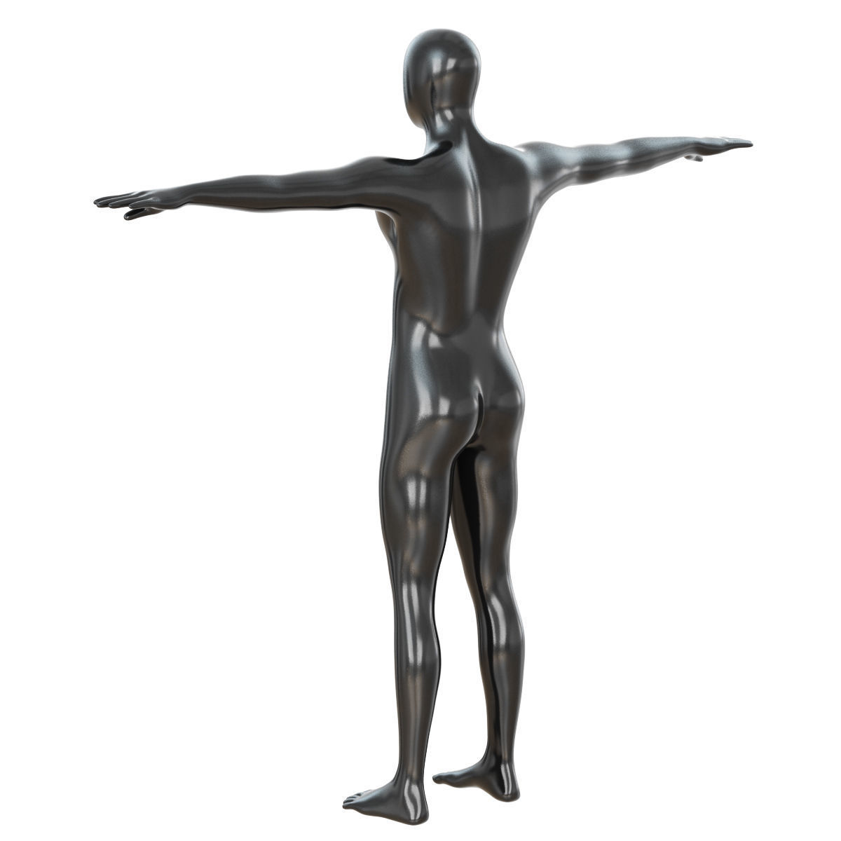 Male mannequin in T-pose 3D model_2