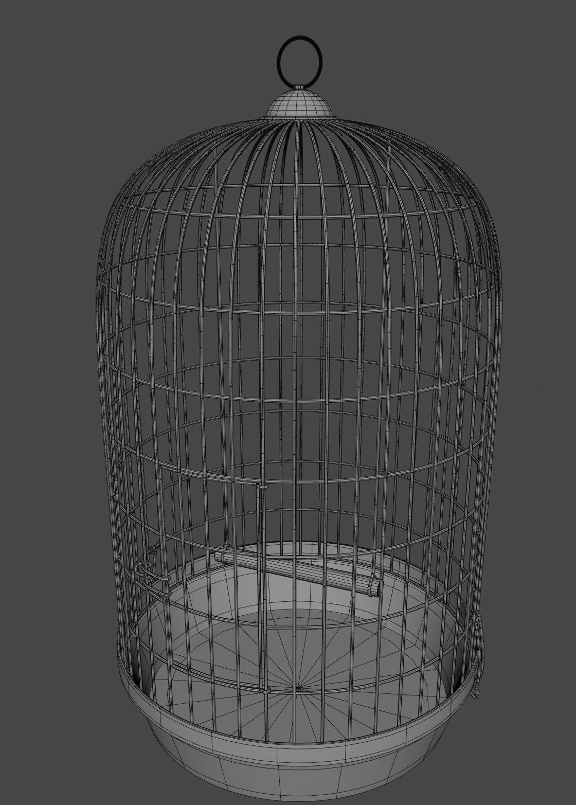 Birdcage bird cage 3D model_2