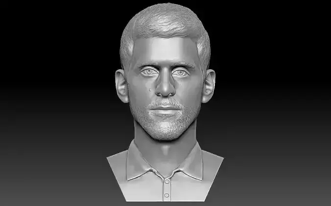 Novak Djokovic bust for 3D printing 3D print model