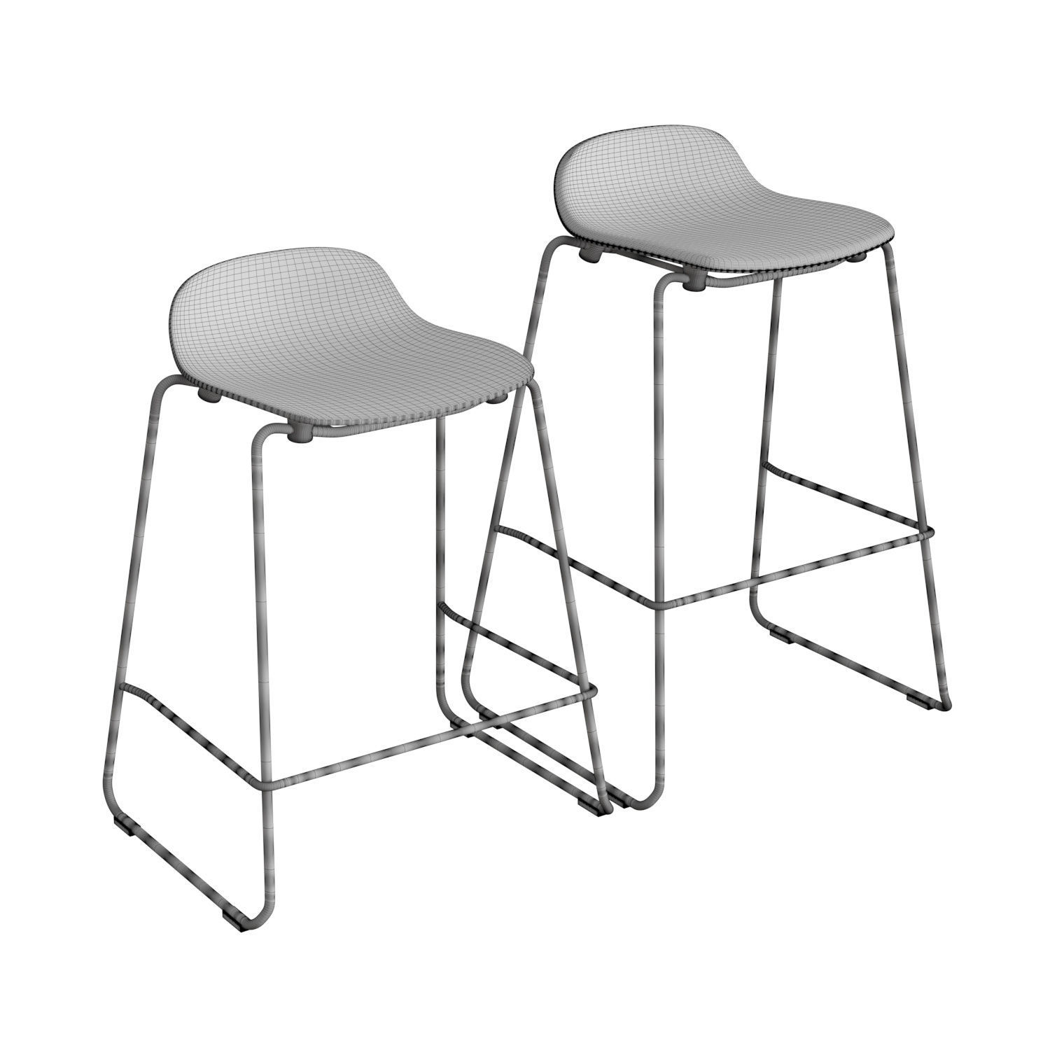 Form Barstool Stacking 3D model_4