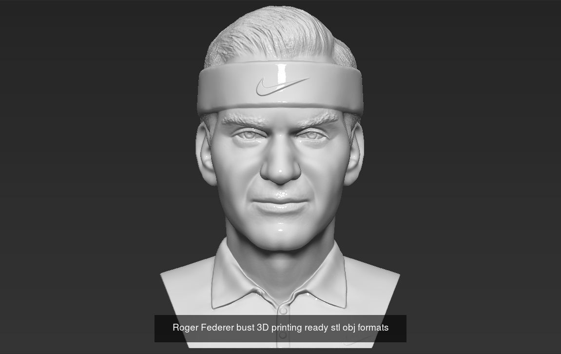 Famous Tennis players Nadal Federer Djokovic Serena Williams 3D Model Collection_3