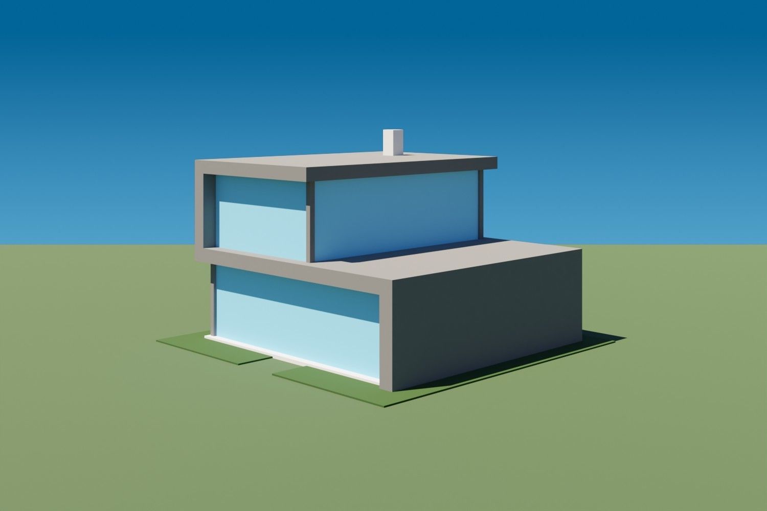 Lowpoly Buildings Set 2 house Low-poly 3D model_14