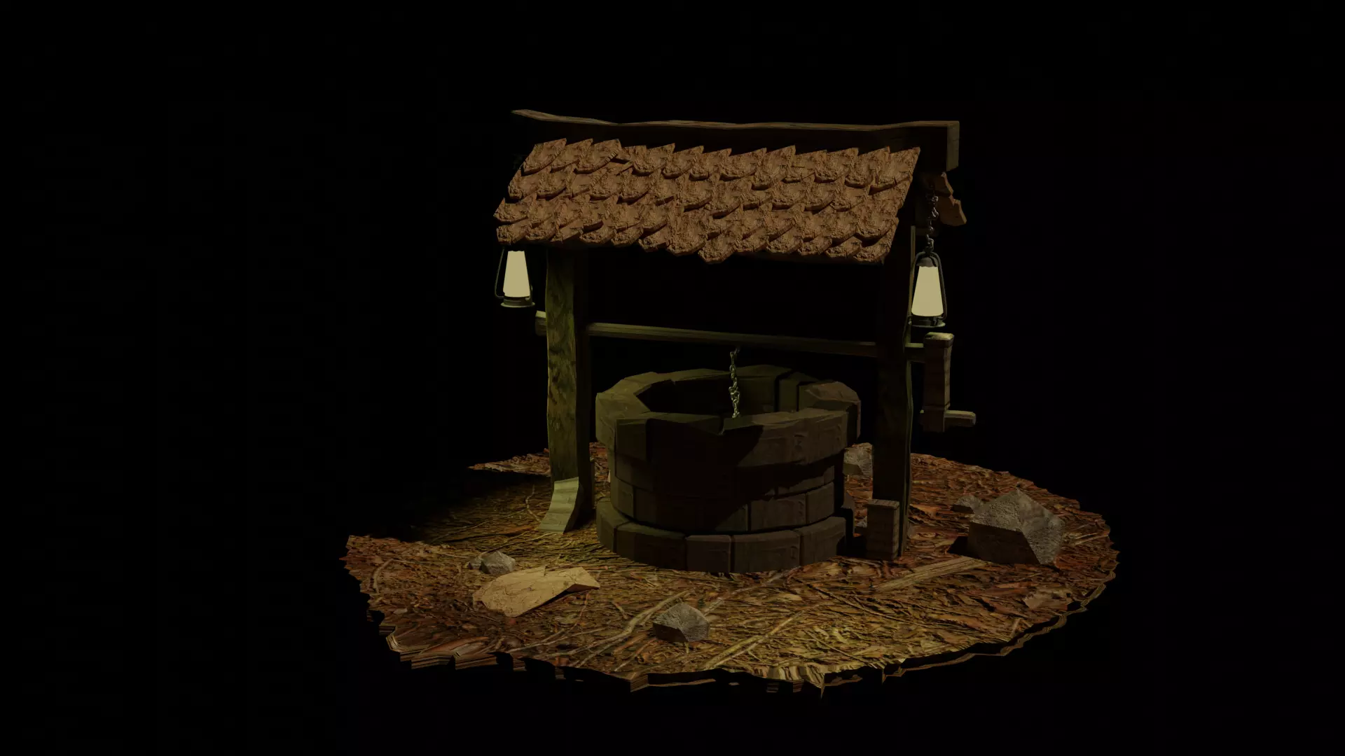 Medieval well Free 3D model