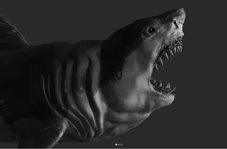 Great White Shark in High Poly 3D print model_0