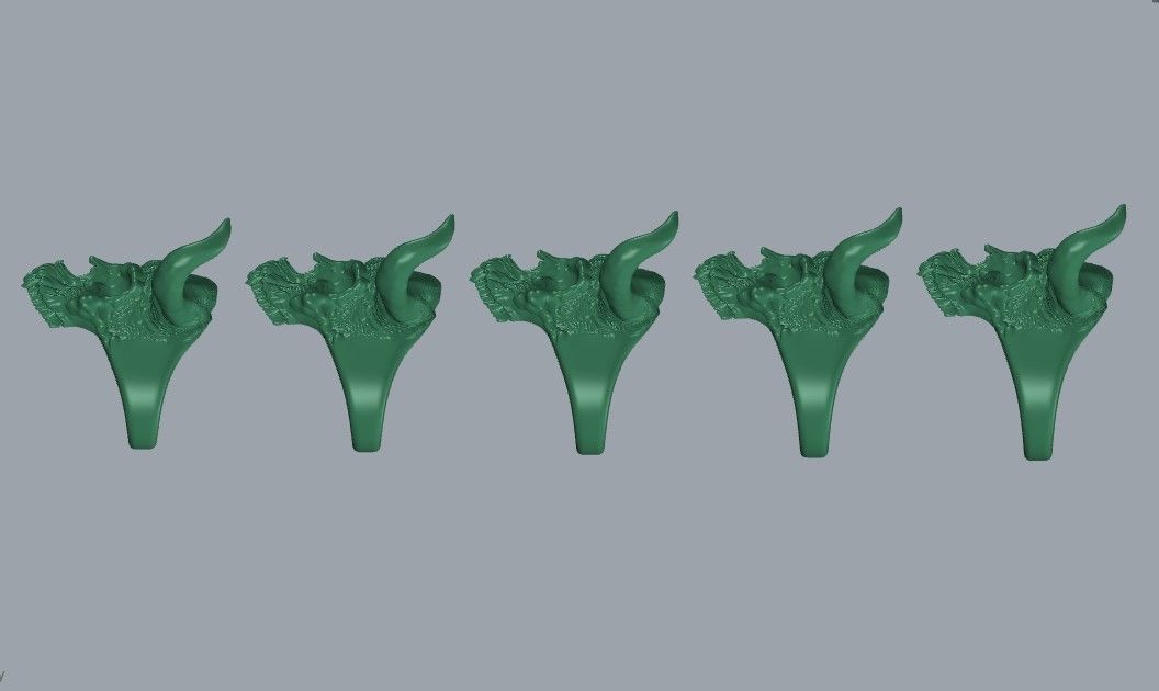 Demon Skull Ring STL 3D print model_10