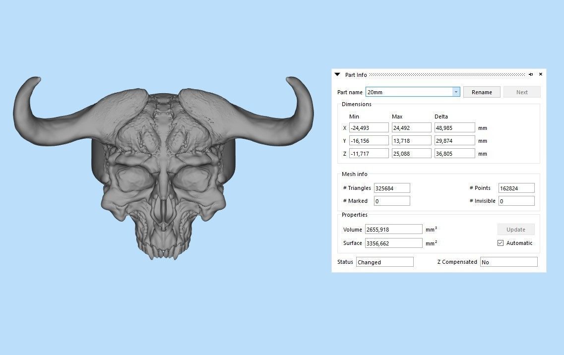 Demon Skull Ring STL 3D print model_9
