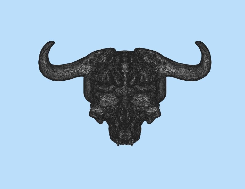 Demon Skull Ring STL 3D print model_18