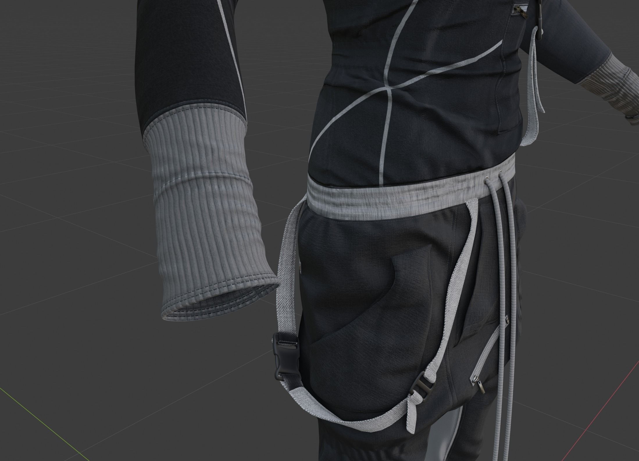 Clothes outfit 3D model Low-poly 3D model_10