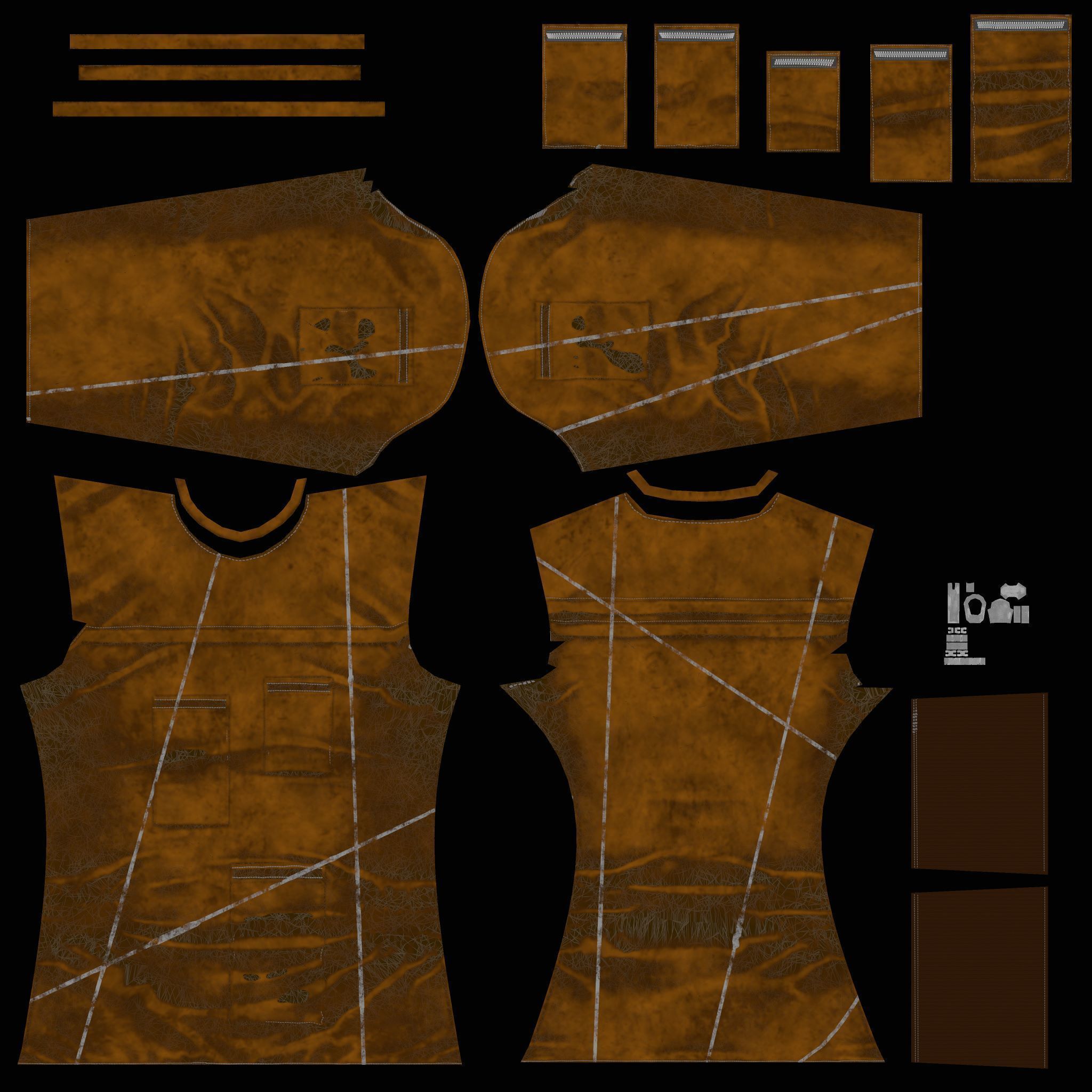 Clothes outfit 3D model Low-poly 3D model_22