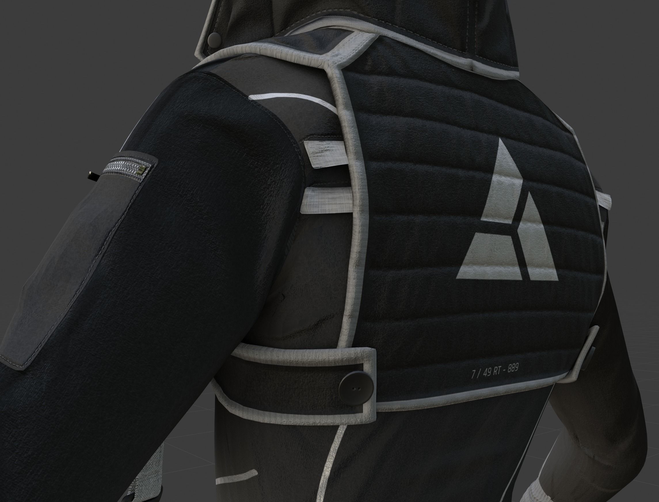 Clothes outfit 3D model Low-poly 3D model_12