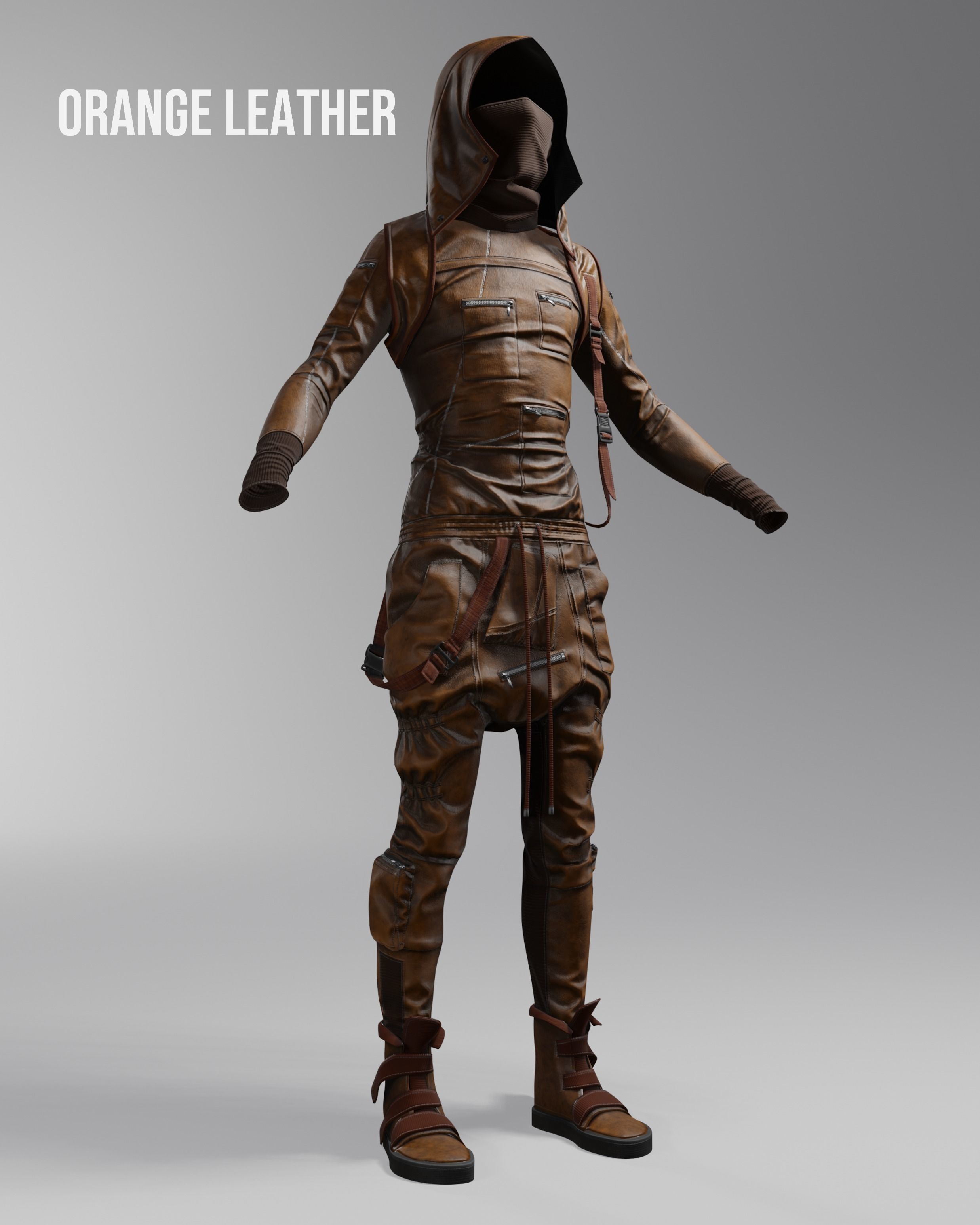 Clothes outfit 3D model Low-poly 3D model_9