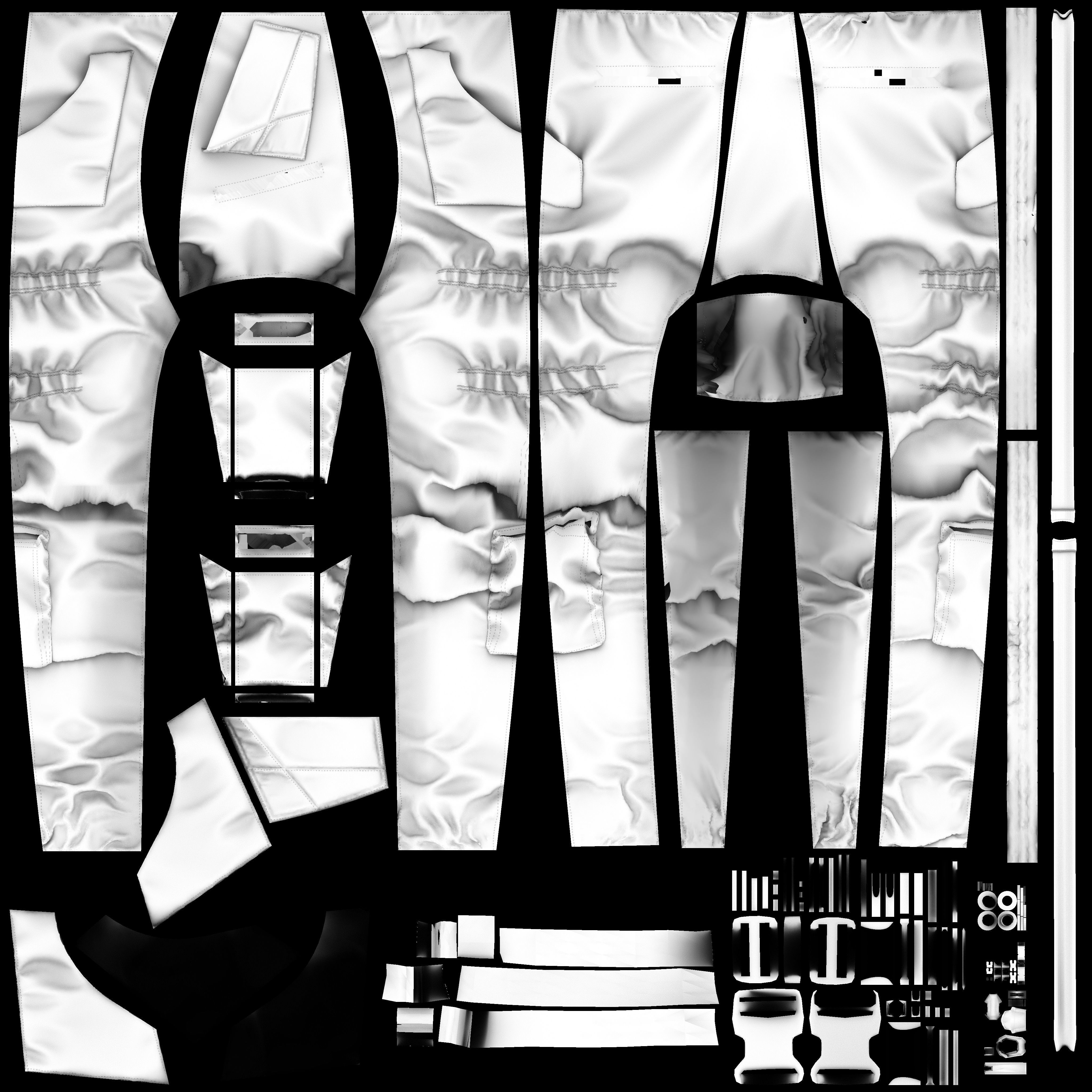 Clothes outfit 3D model Low-poly 3D model_21