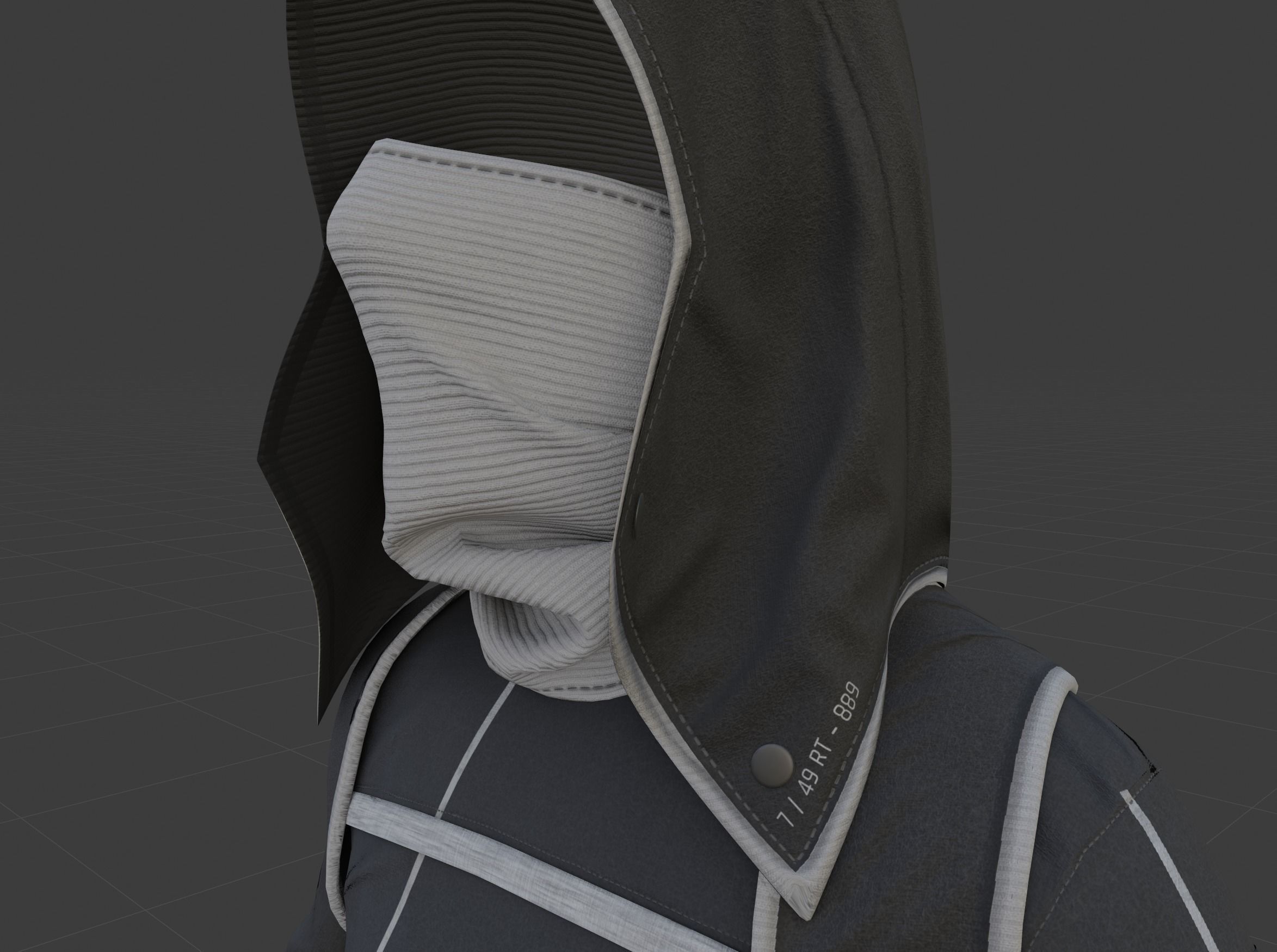 Clothes outfit 3D model Low-poly 3D model_13