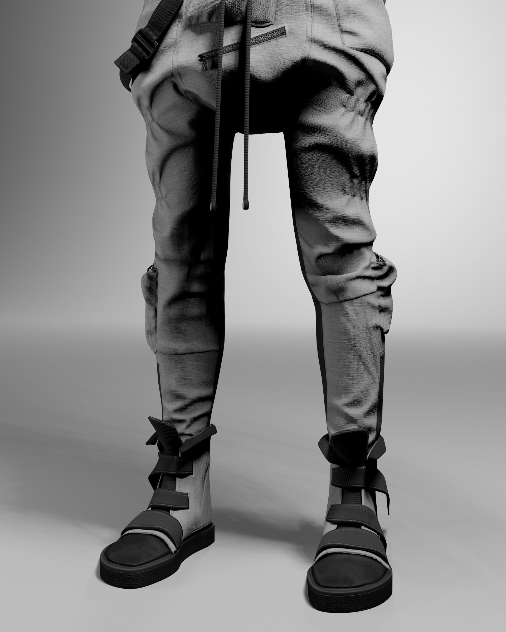 Clothes outfit 3D model Low-poly 3D model_17