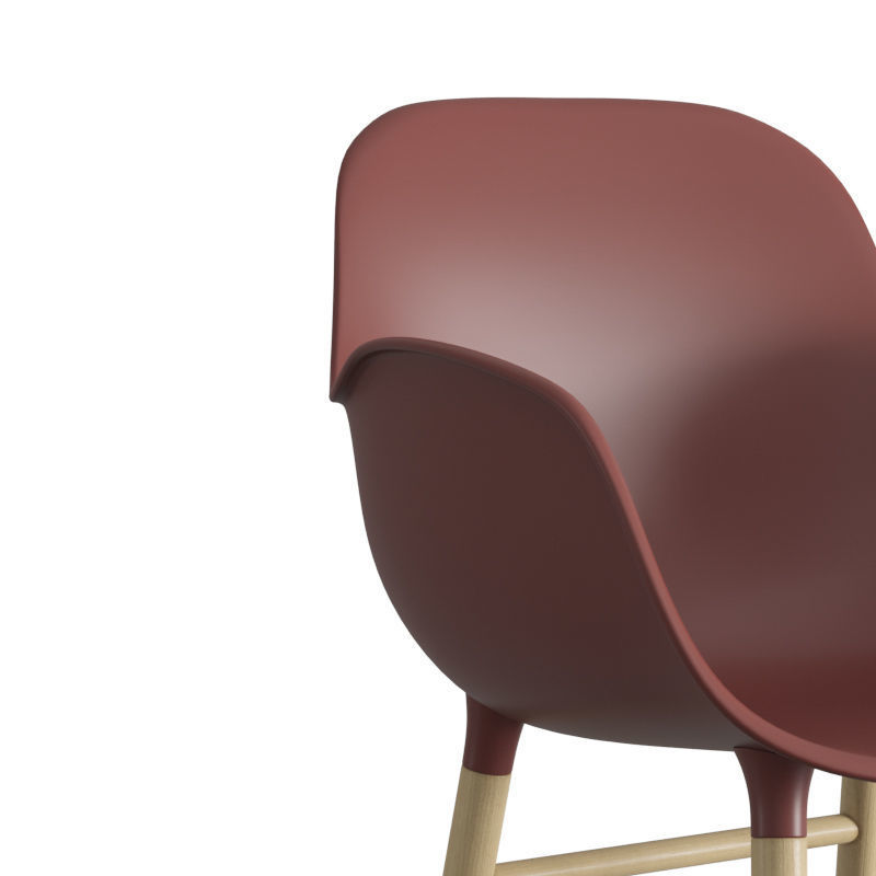 Form Armchair Oak 3D model_1