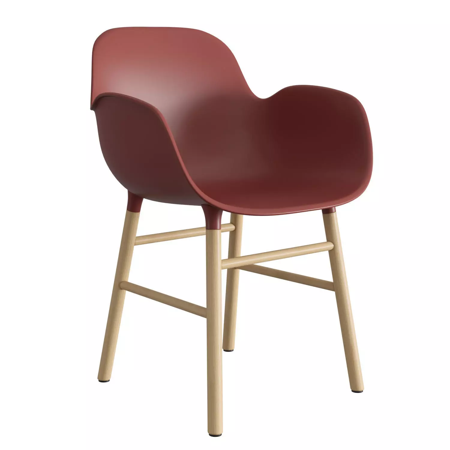 Form Armchair Oak 3D model_0