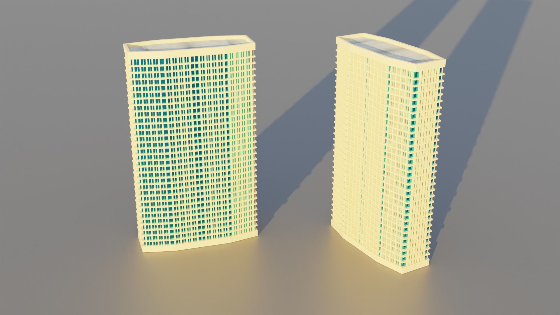 Low Poly Buildings Pack Vol-1 - Game Ready - PBR Low-poly 3D model_1