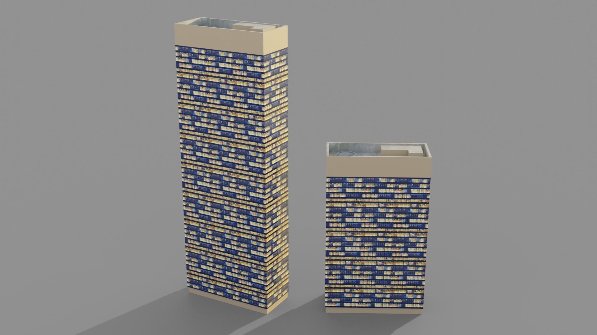 Low Poly Buildings Pack Vol-1 - Game Ready - PBR Low-poly 3D model_6