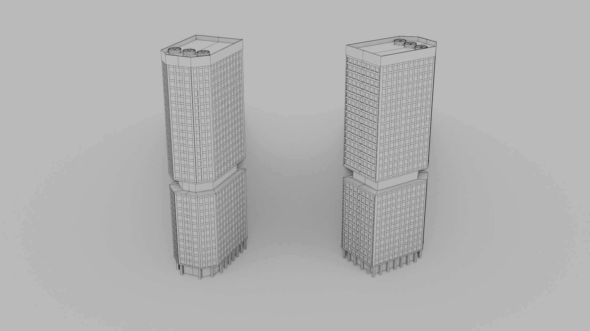 Low Poly Buildings Pack Vol-1 - Game Ready - PBR Low-poly 3D model_11