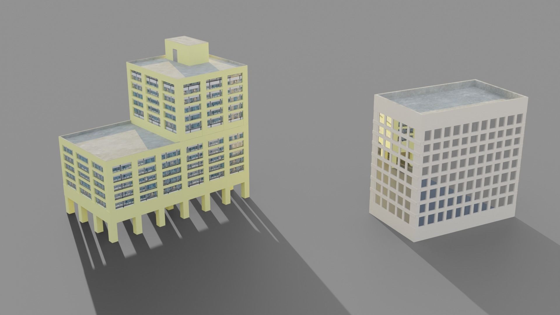Low Poly Buildings Pack Vol-1 - Game Ready - PBR Low-poly 3D model_7