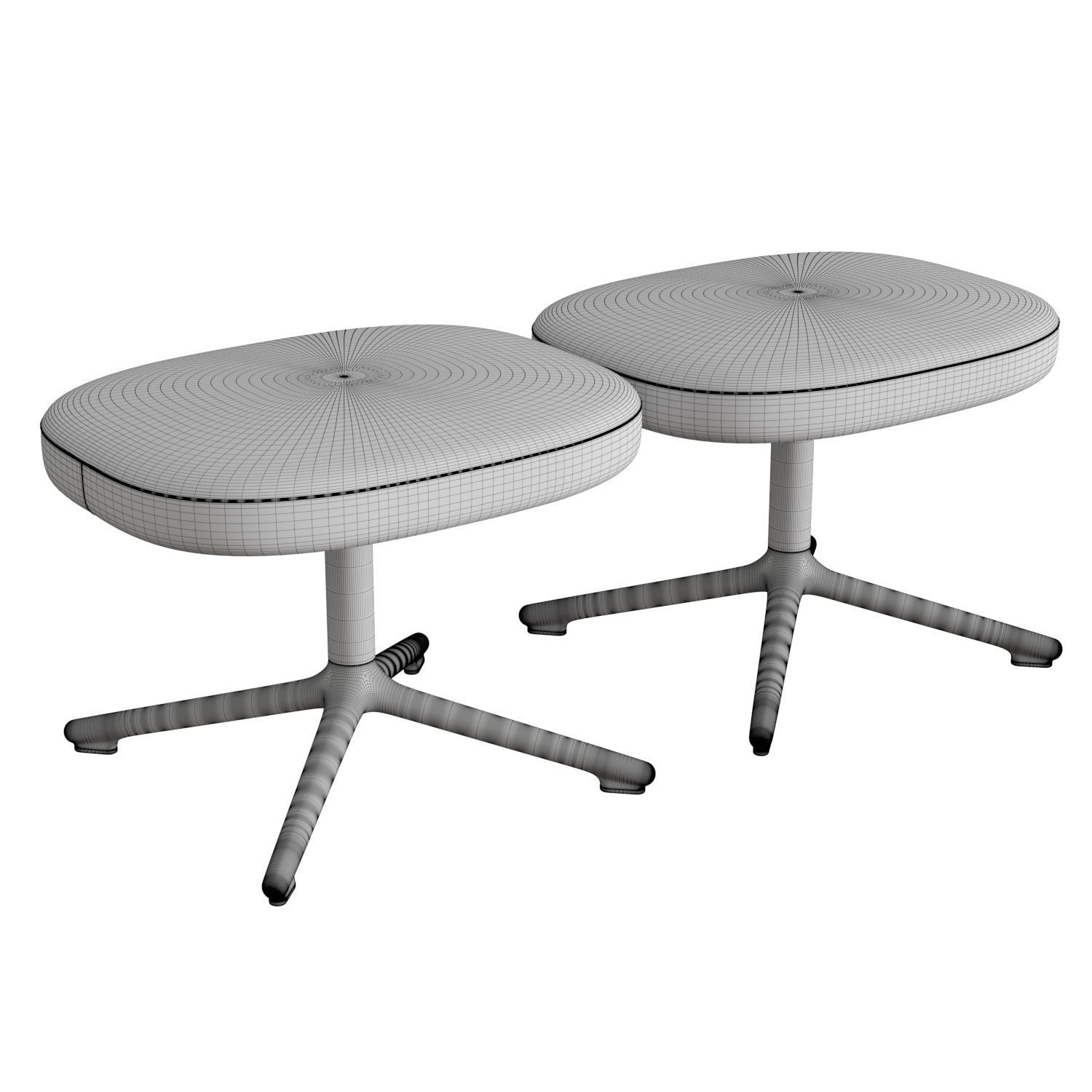 Era Footstool X-Base 3D model_4