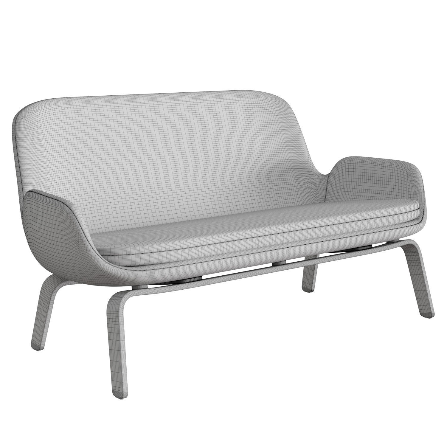 Era Wood Sofa 3D model_4