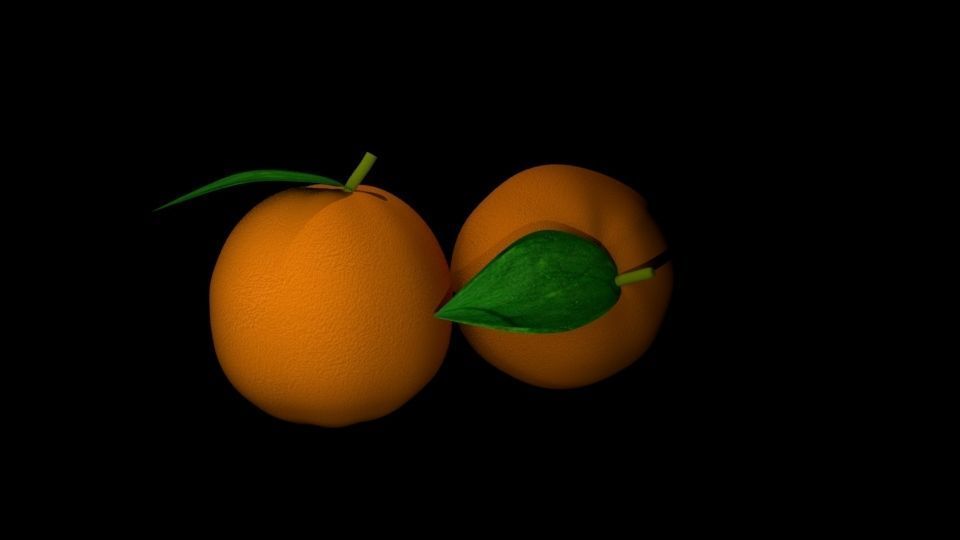 ORANGE MODEL AUTODESK MAYA 2019 Low-poly 3D model_1