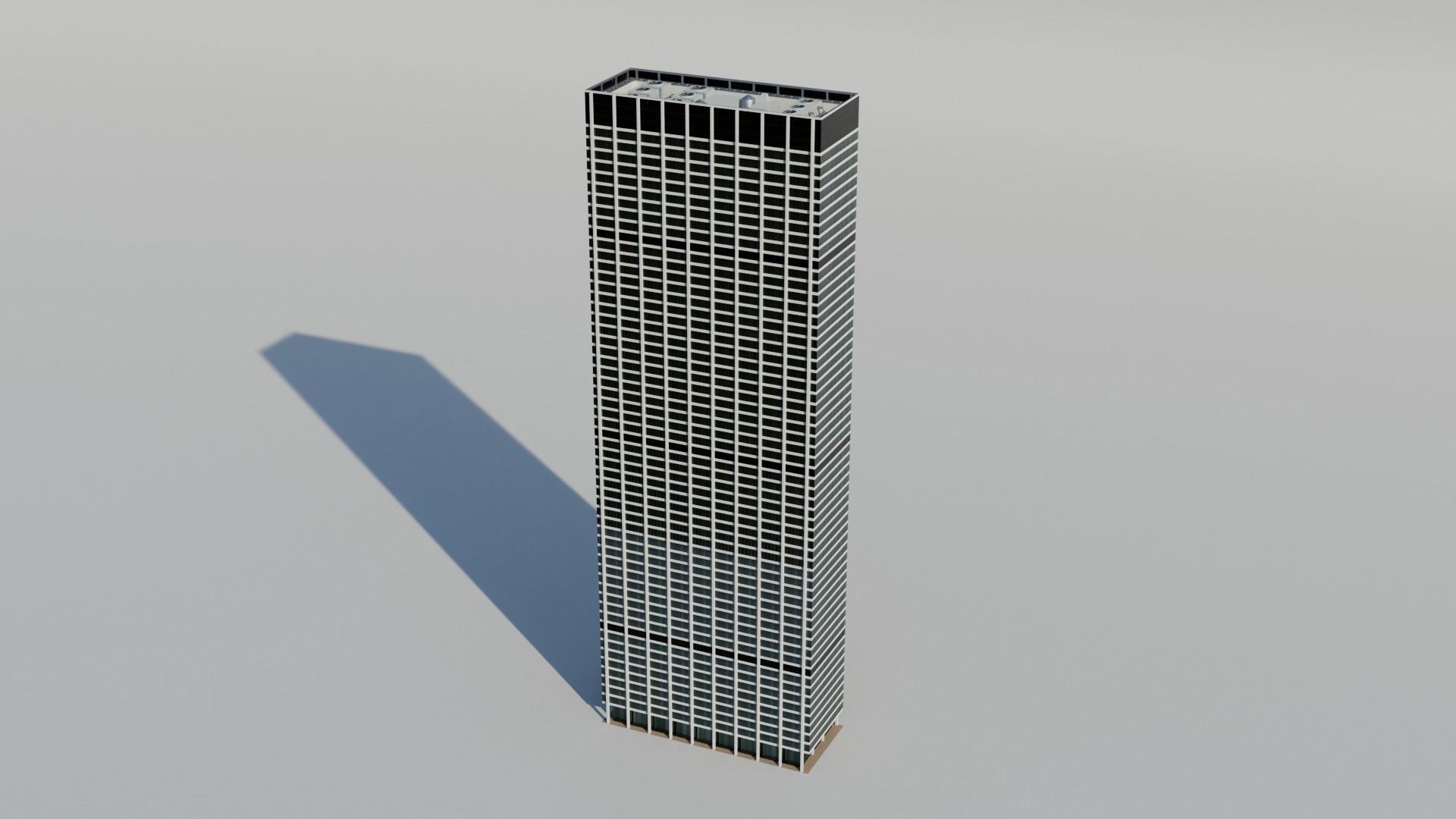 NYC One Chase Manhattan Plaza Low-poly 3D model_2