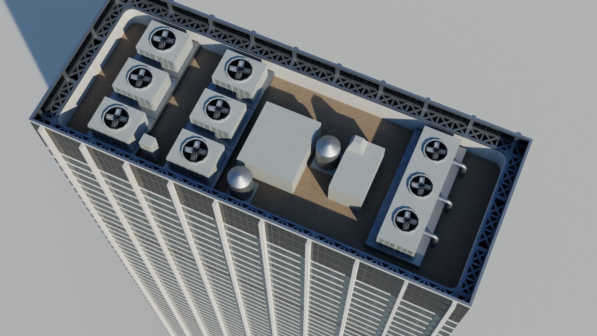 NYC One Chase Manhattan Plaza Low-poly 3D model_3