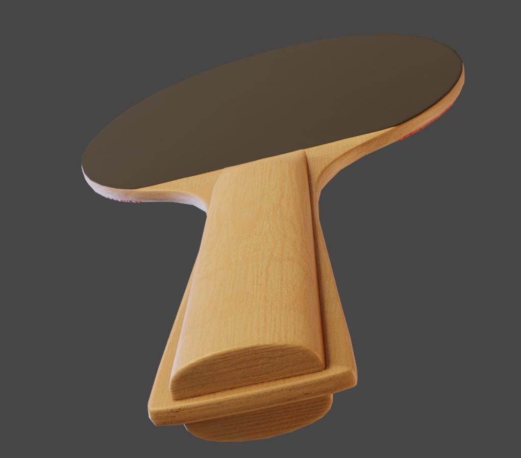 Table Tennis Racket and Ball Low-poly 3D model_7