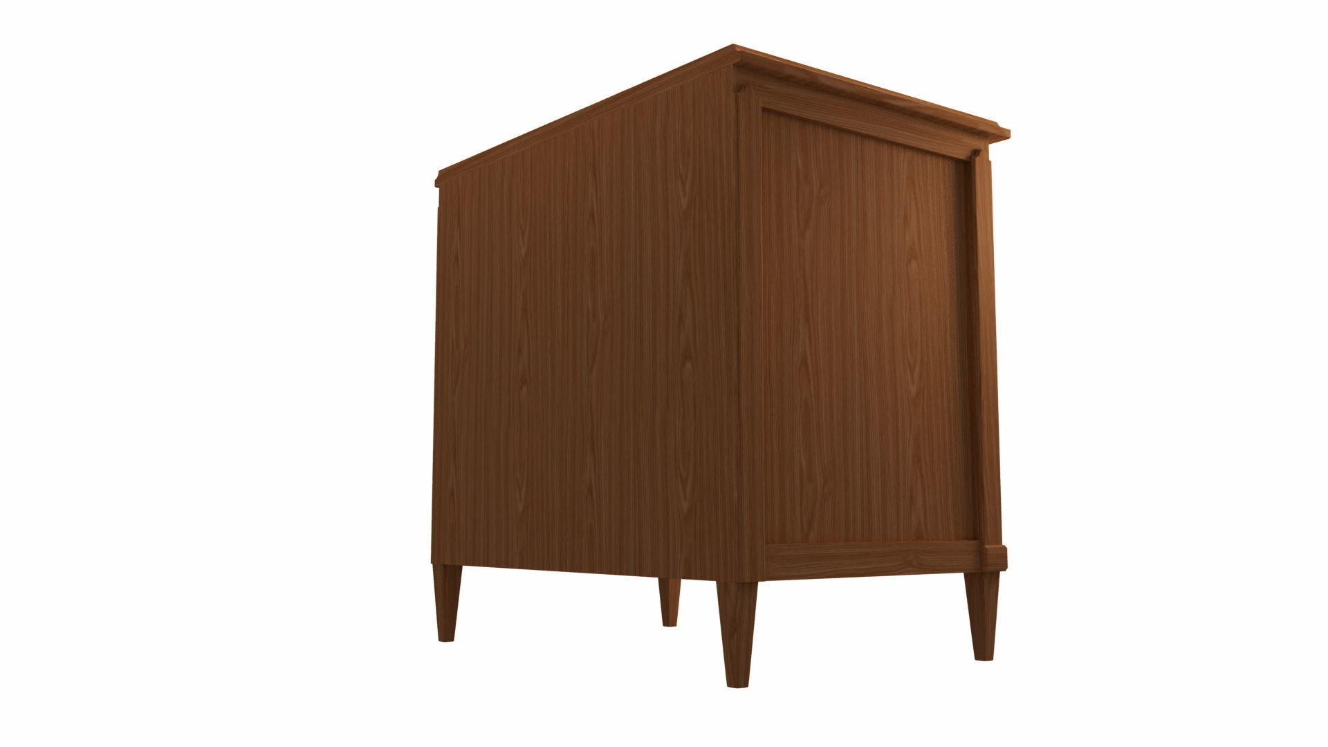 Nightstand wooden chest of drawers 3D model_4