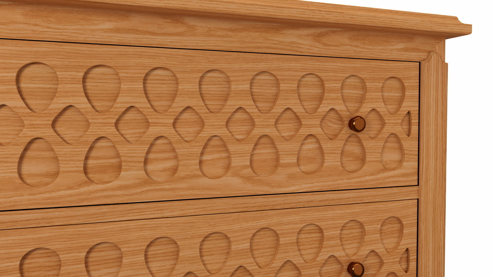 Nightstand wooden chest of drawers 3D model_6