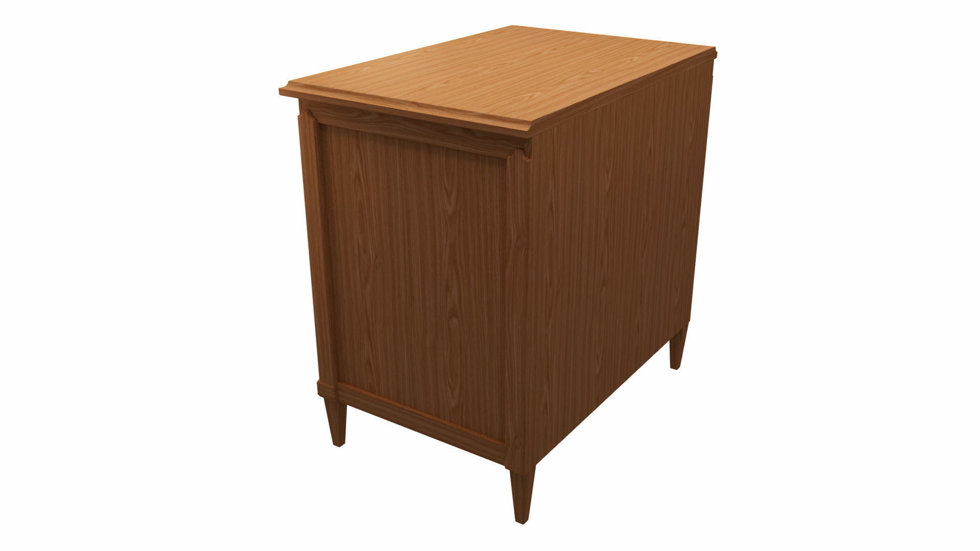 Nightstand wooden chest of drawers 3D model_3