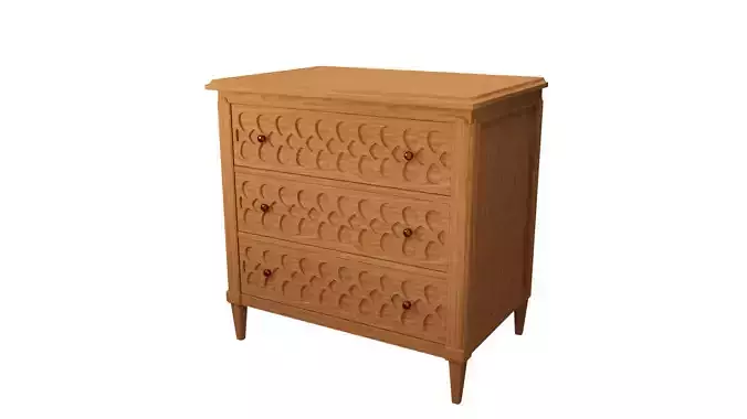 Nightstand wooden chest of drawers