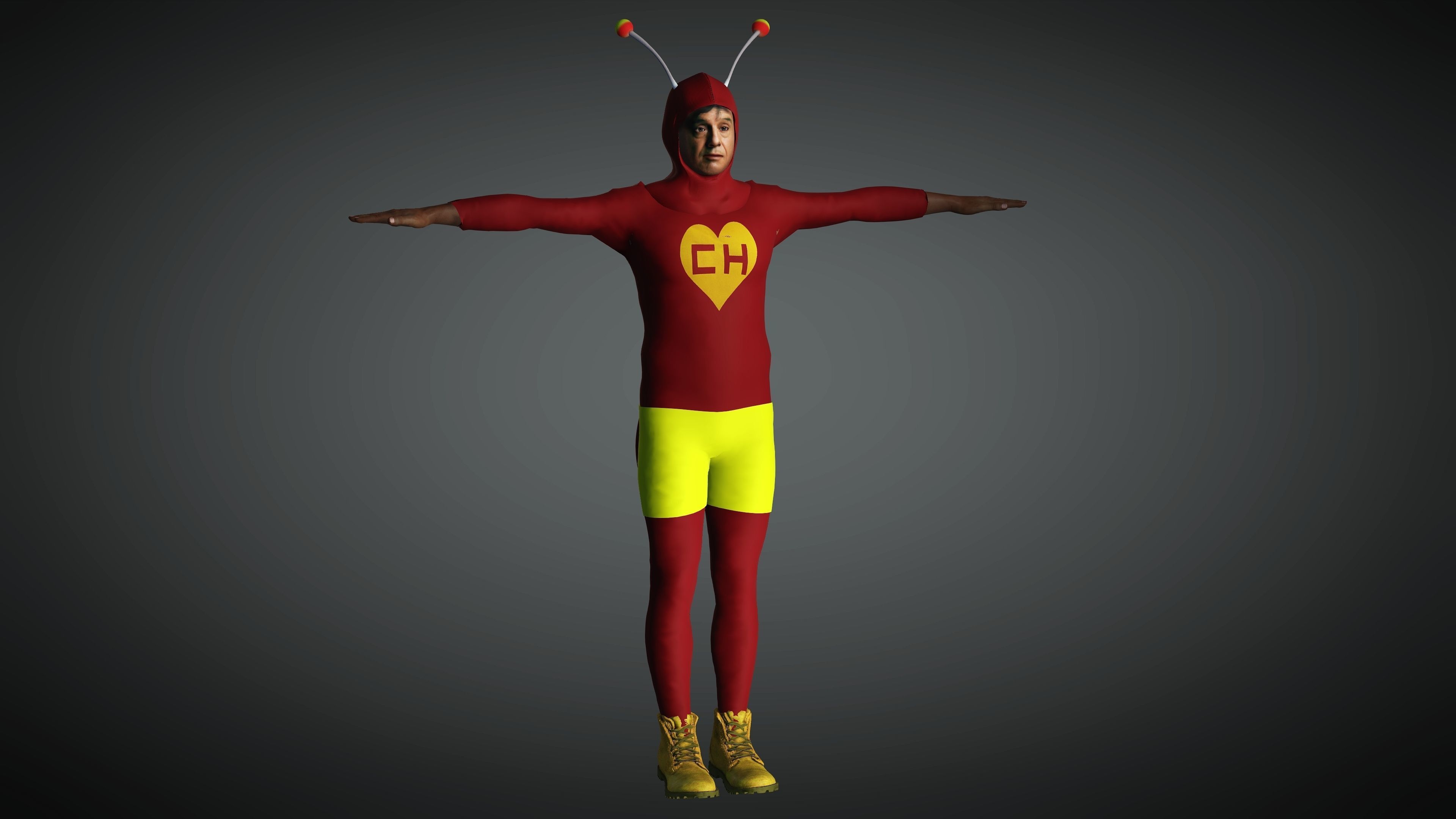 El Chapulin Clorado Low-poly 3D model_5