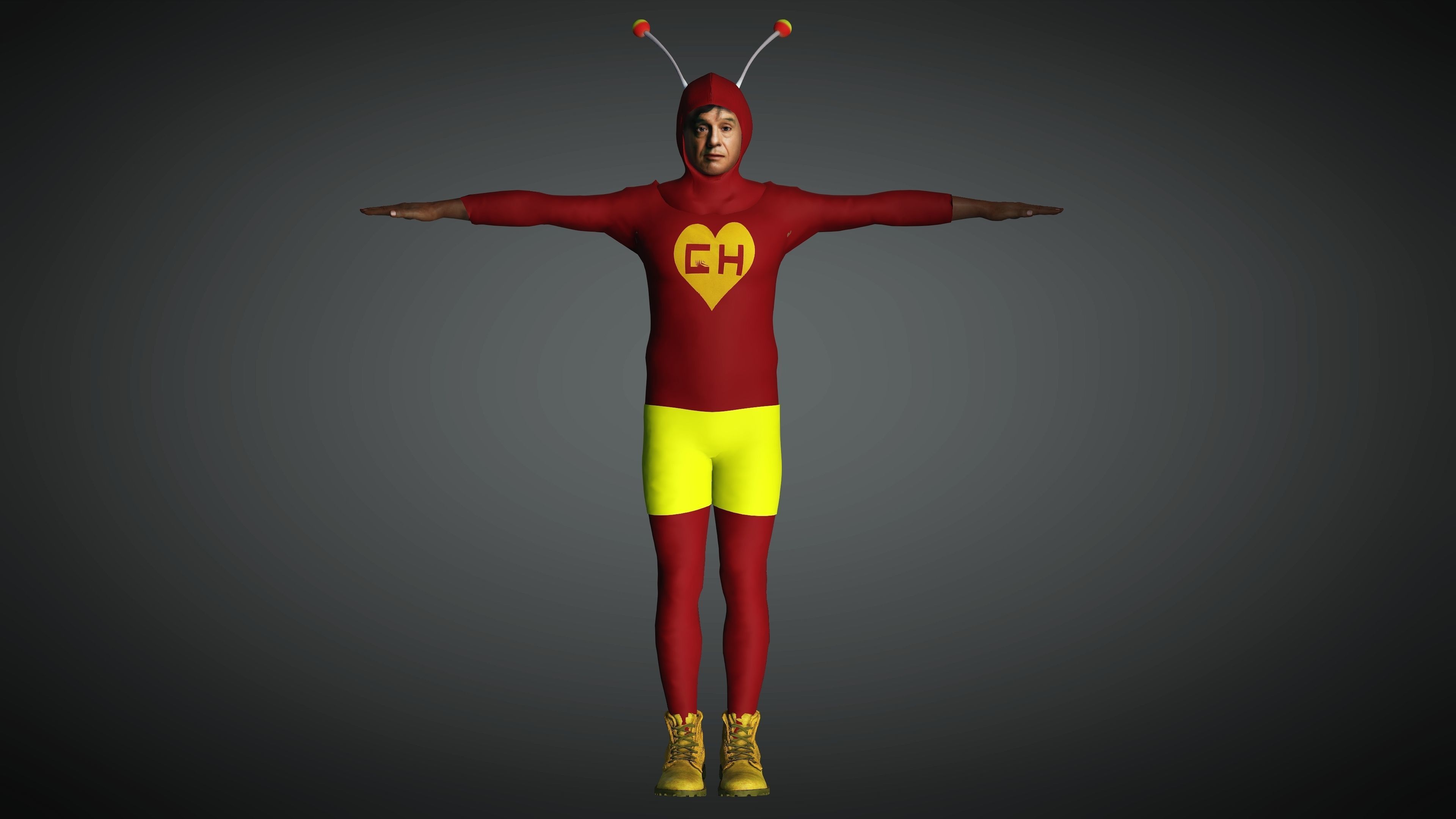 El Chapulin Clorado Low-poly 3D model_2