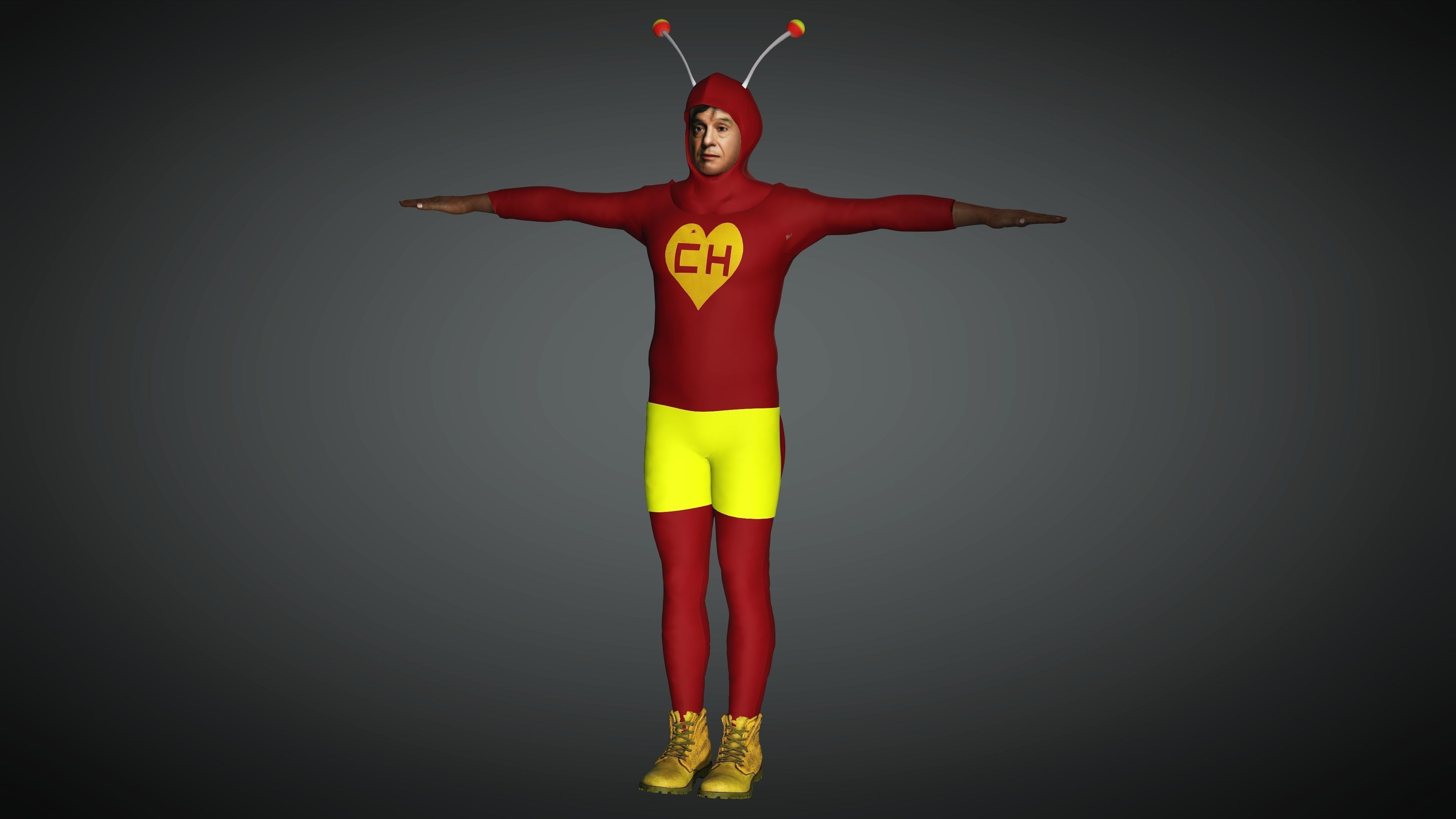El Chapulin Clorado Low-poly 3D model_3