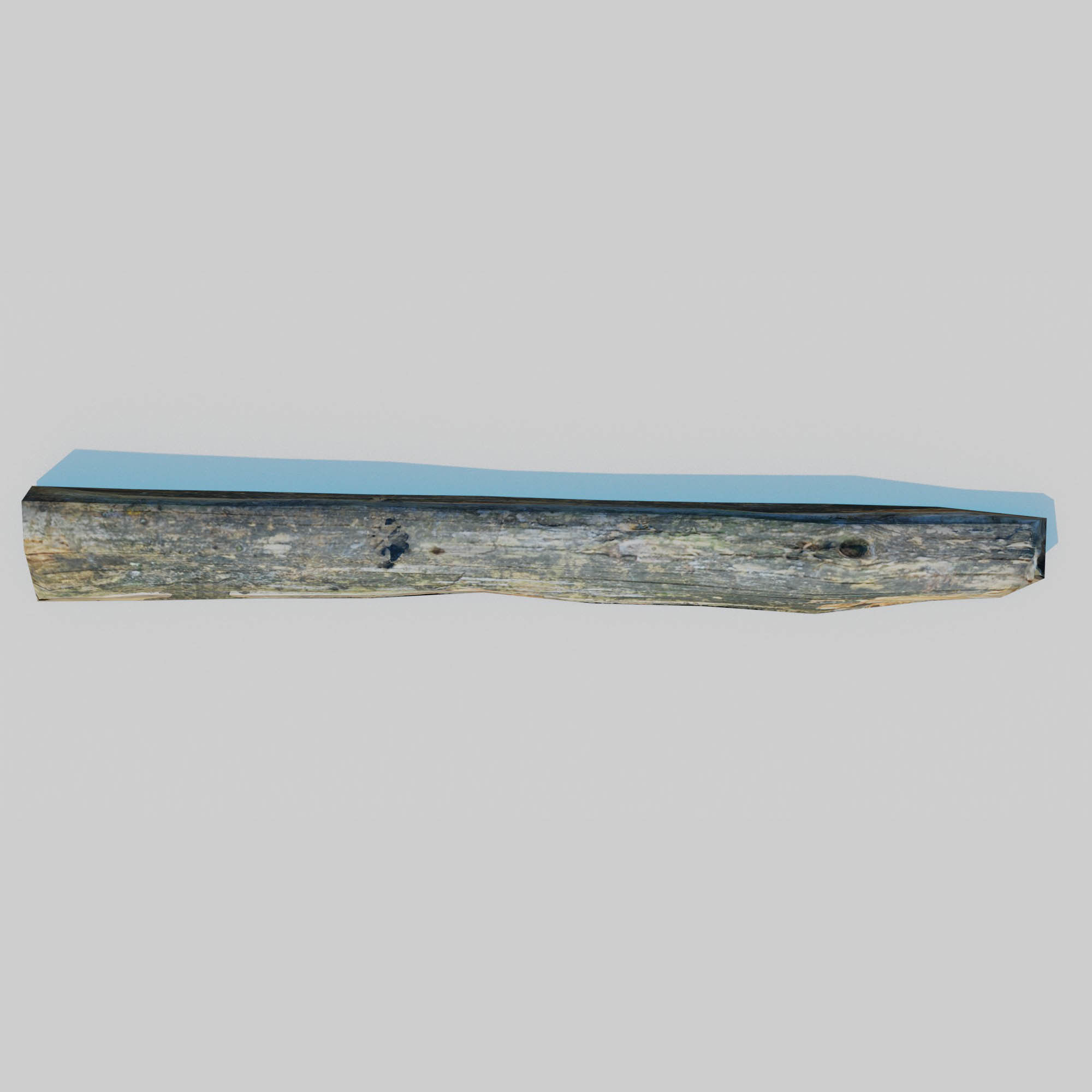 Rotten Beams Boards Poles Pack Low-poly 3D model_34