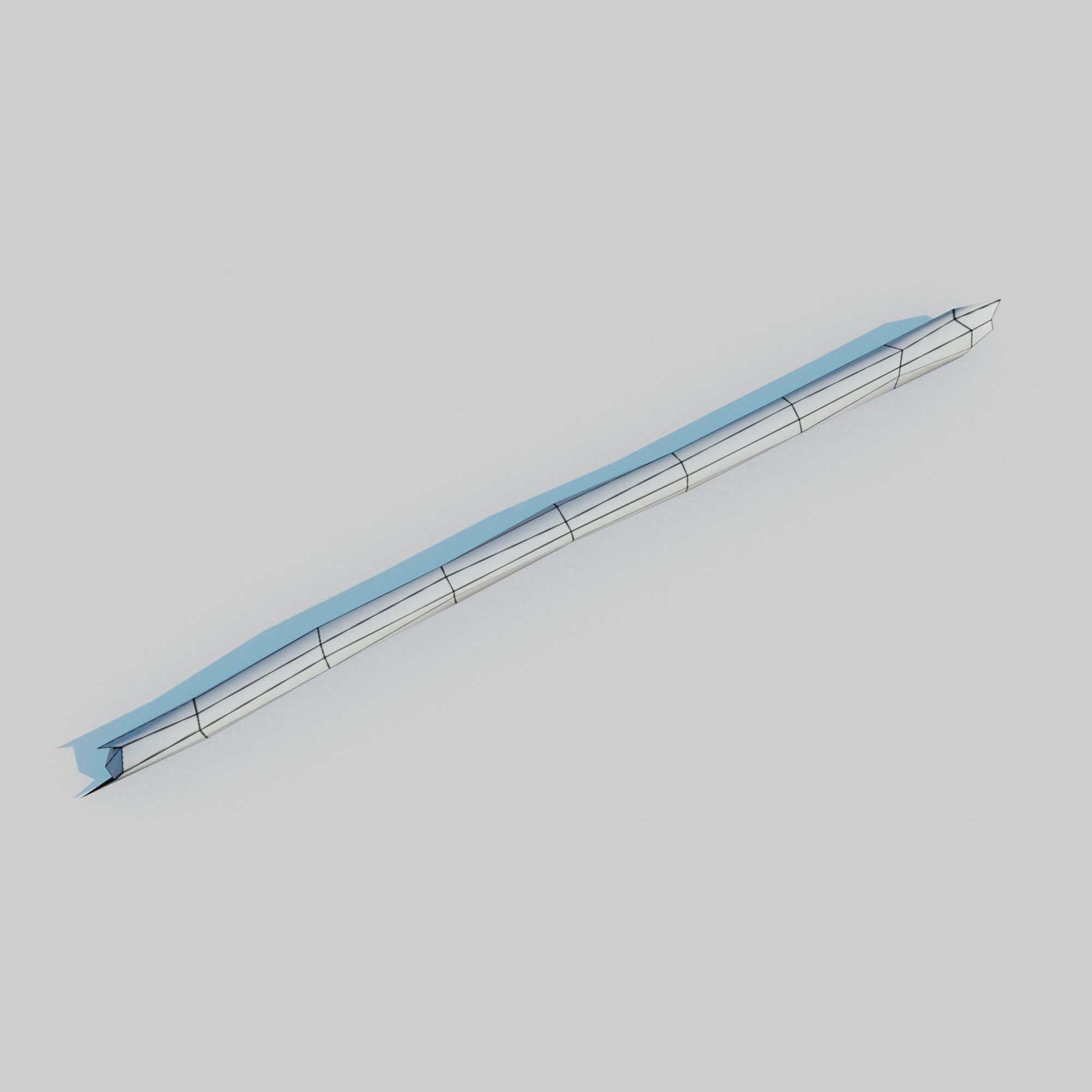 Rotten Beams Boards Poles Pack Low-poly 3D model_17