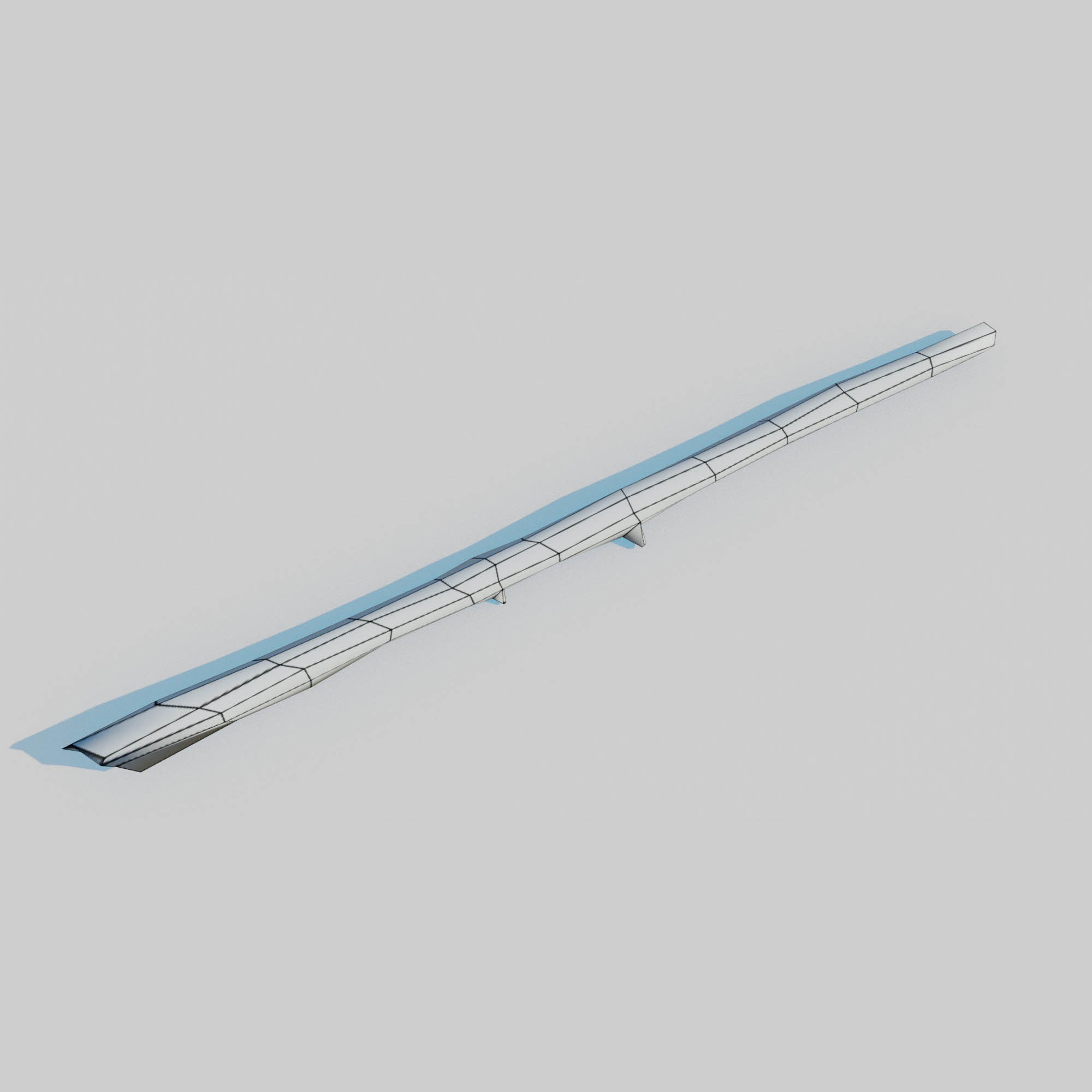 Rotten Beams Boards Poles Pack Low-poly 3D model_15