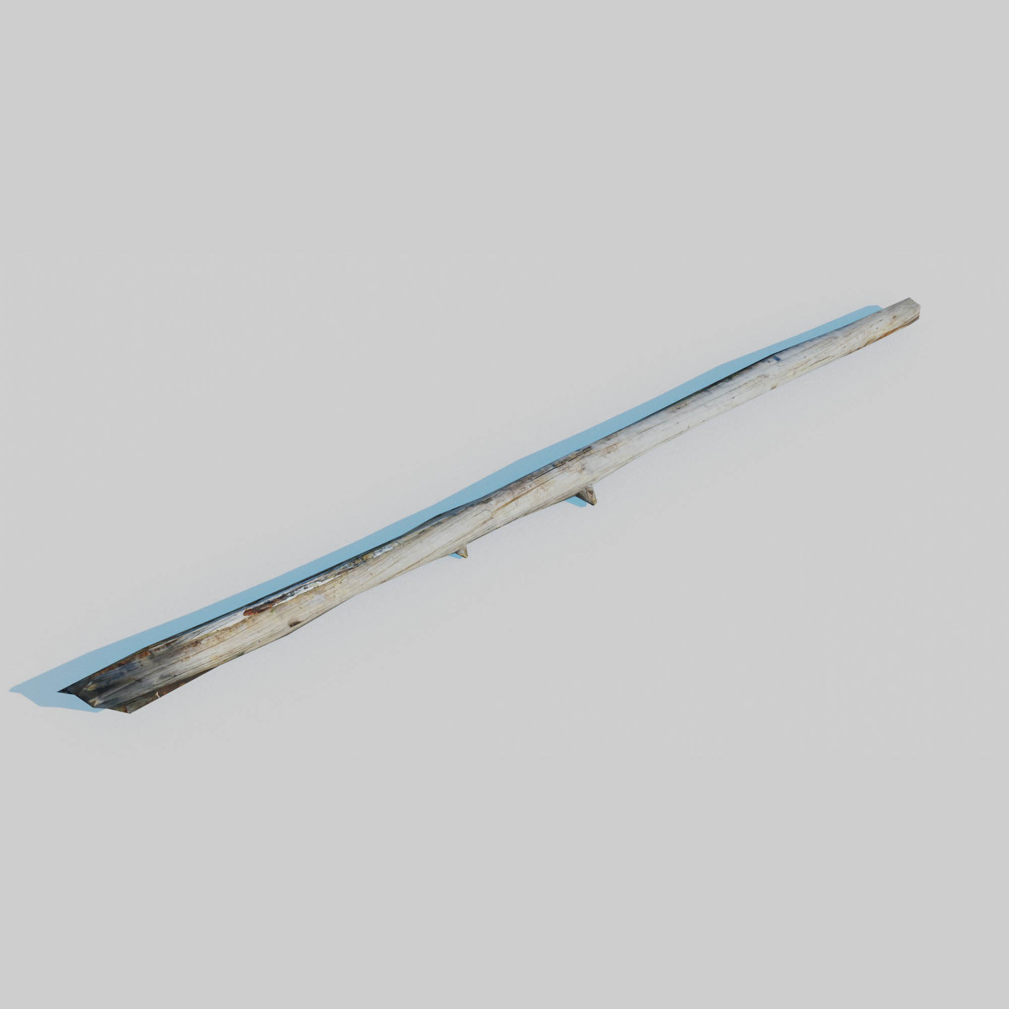 Rotten Beams Boards Poles Pack Low-poly 3D model_14