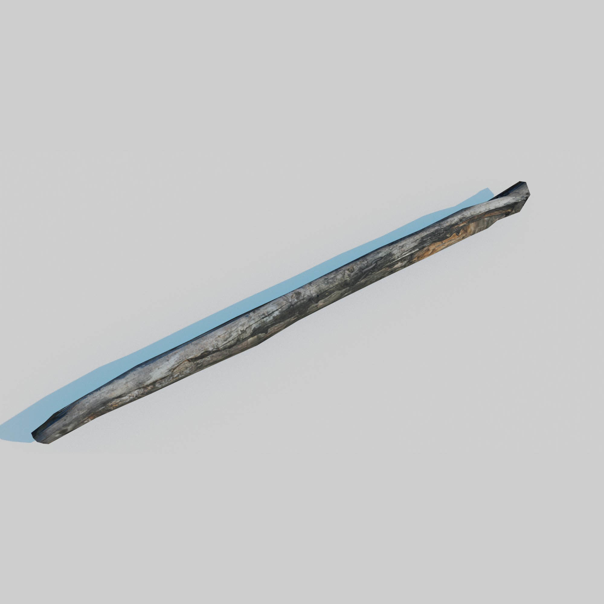 Rotten Beams Boards Poles Pack Low-poly 3D model_12