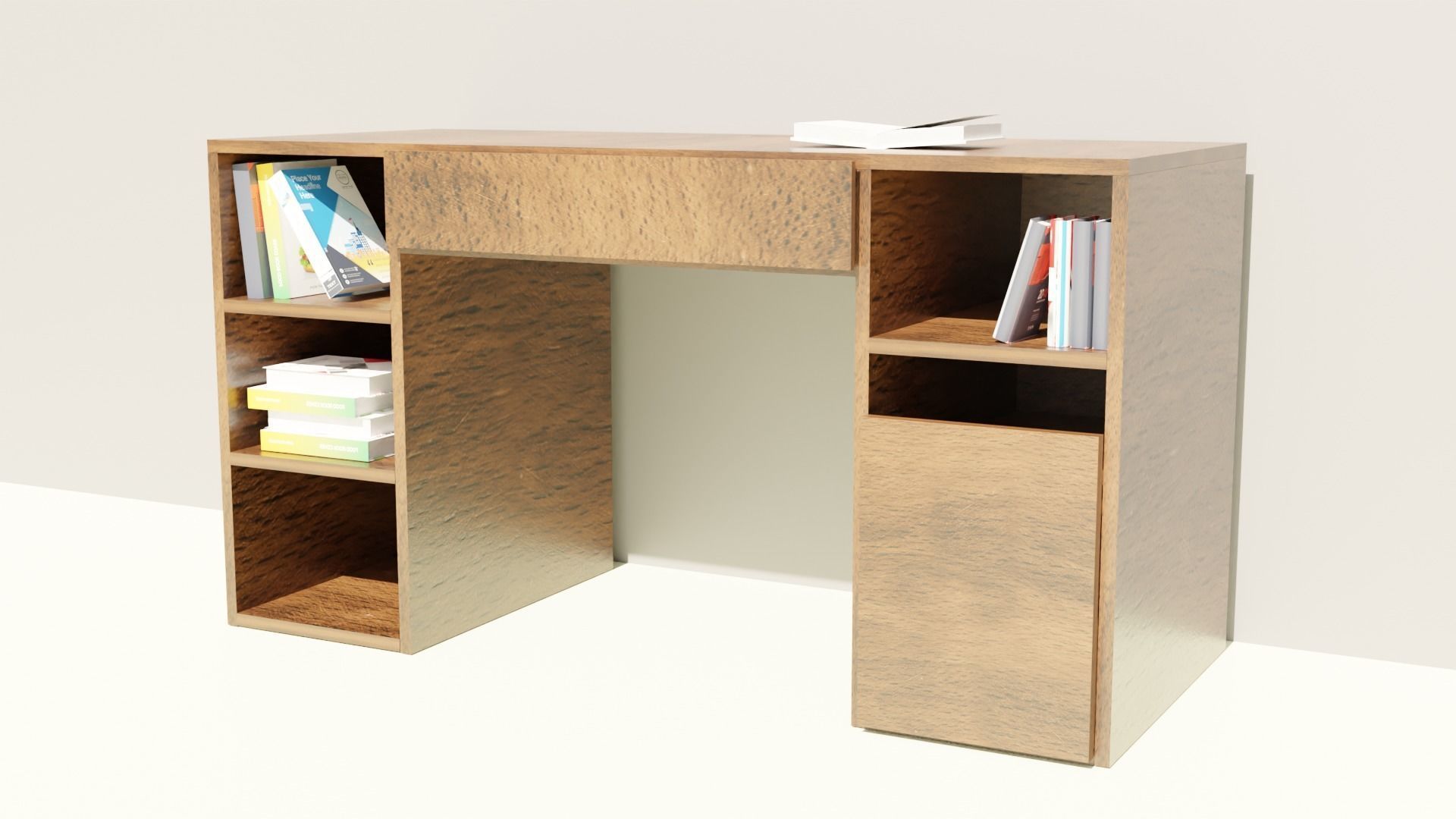 Wooden Office 3D model_5