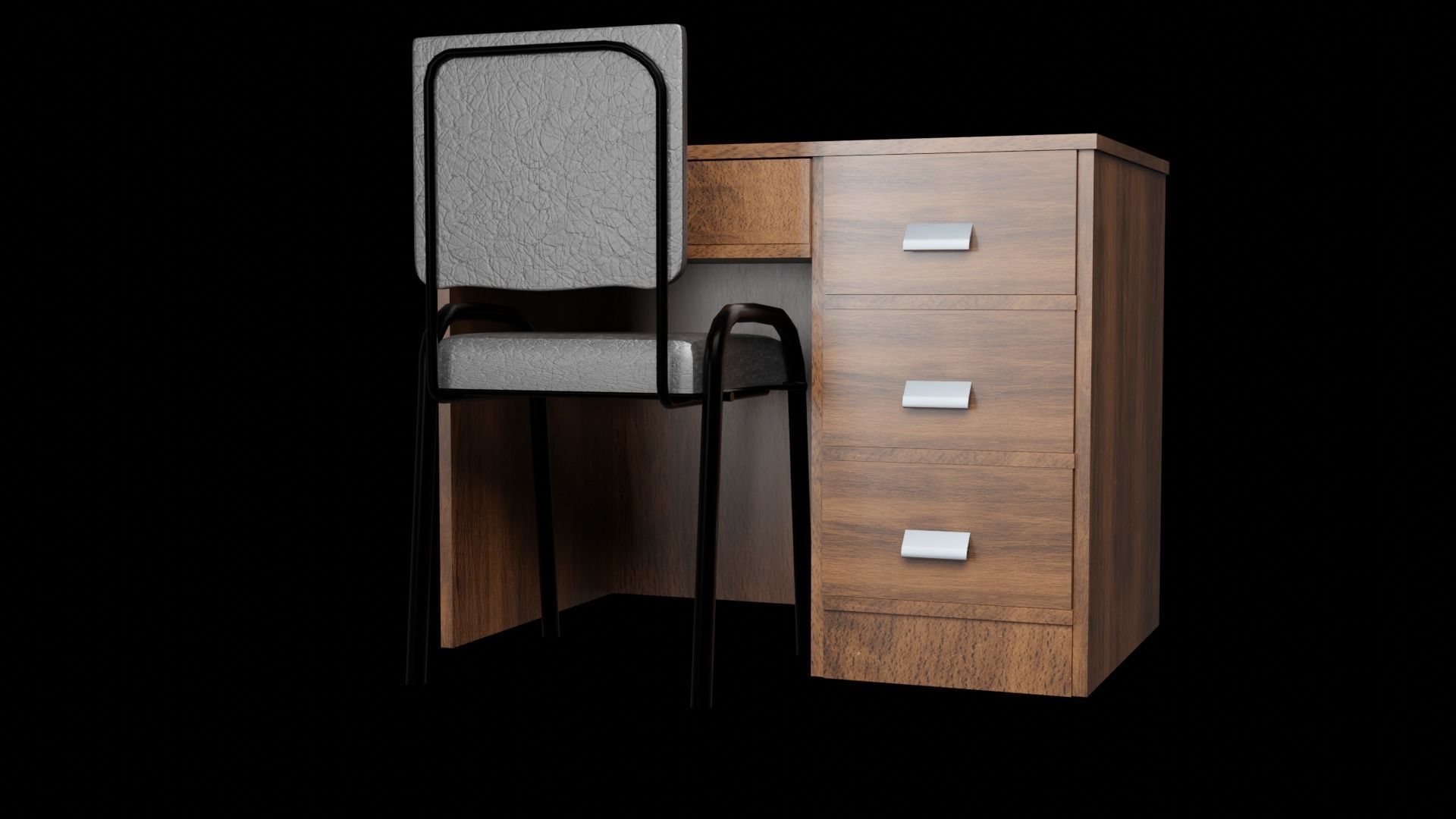 Wooden Office 3D model_13