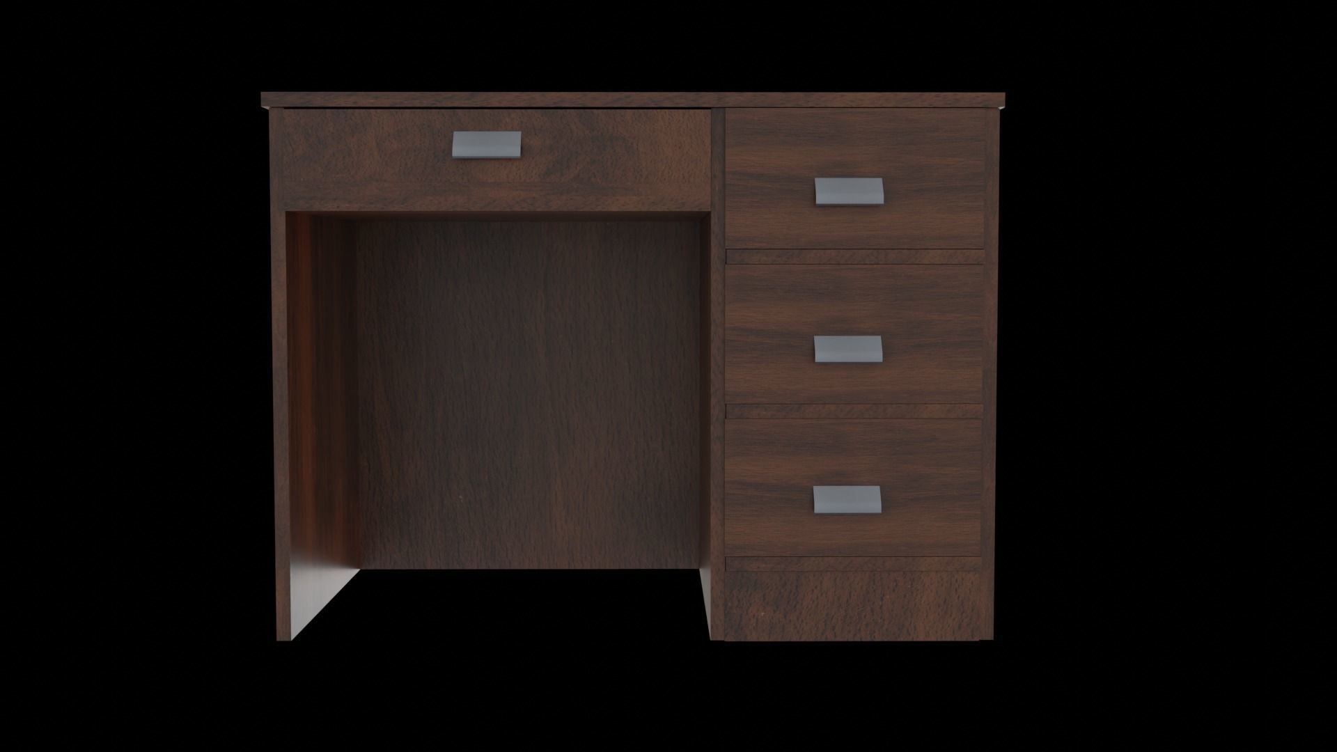 Wooden Office 3D model_7