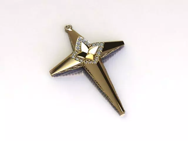 cross necklace 3D print model