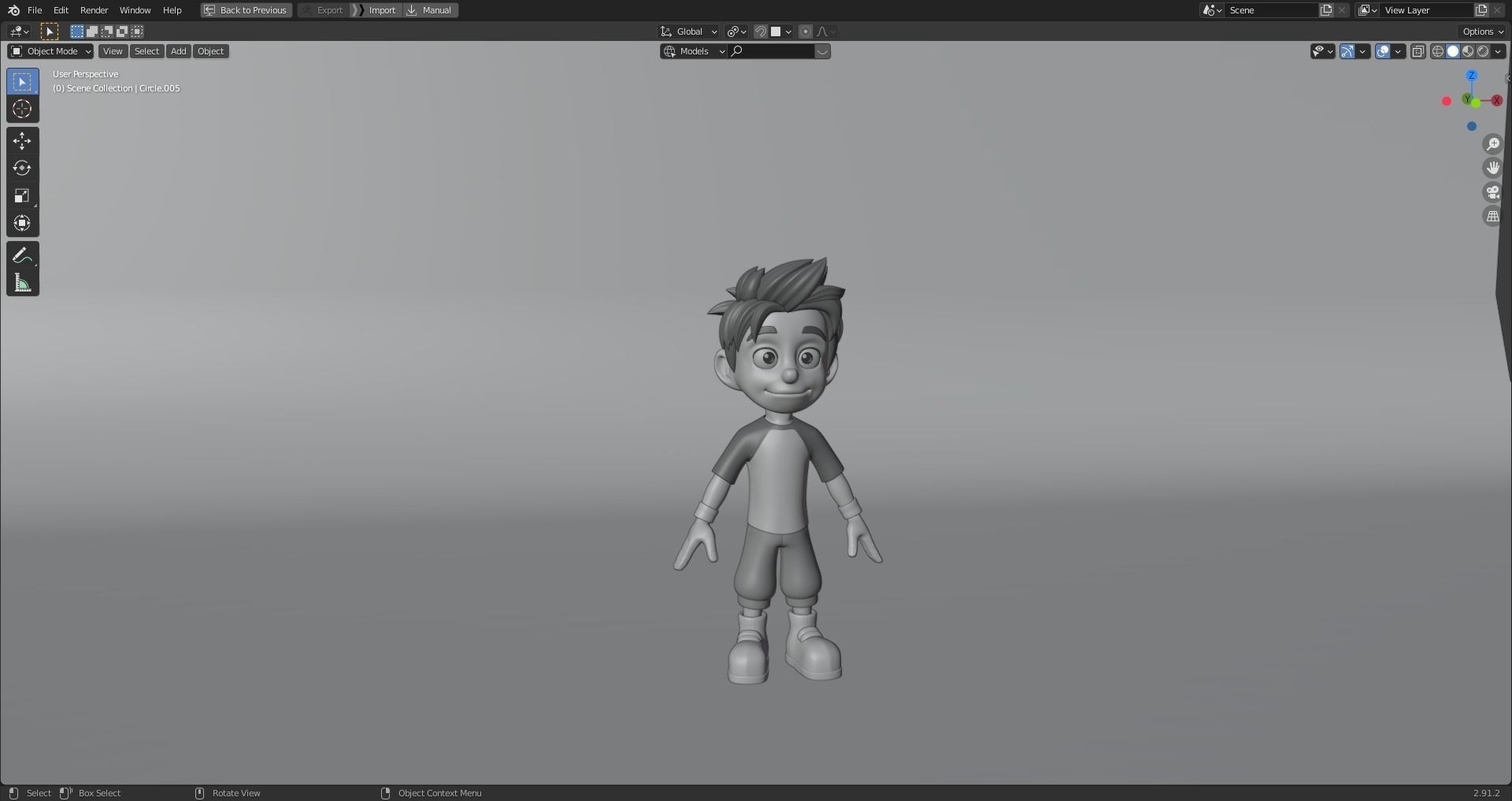 Kid Adventure - Rigged Character 3D Low-poly 3D model_6